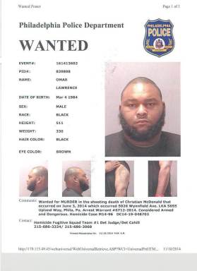 Police: Suspect Omar Lawrence wanted for a June homicide