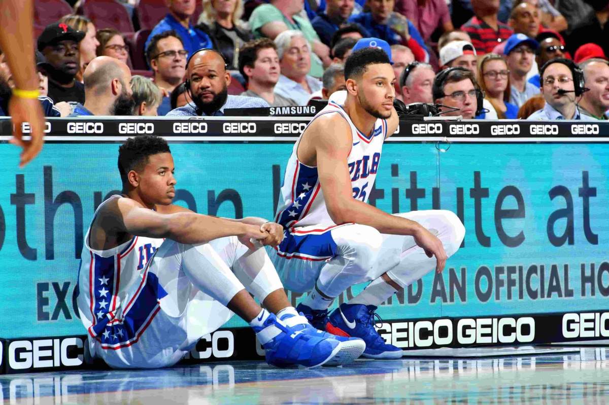 76ers projected starting line up, roster 2017-18