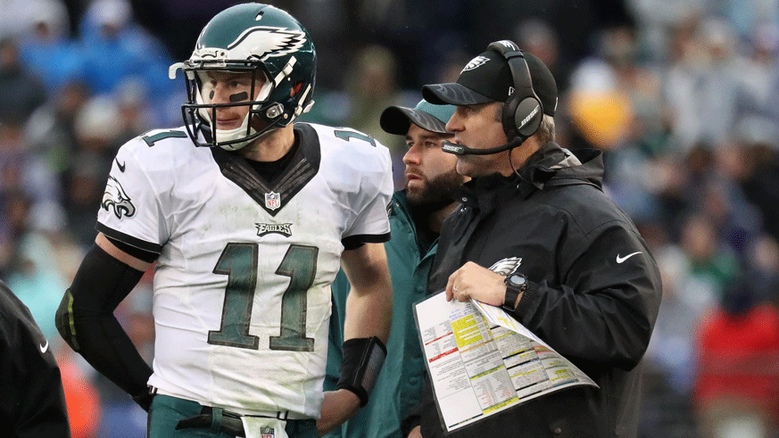 Eagles coach compares Carson Wentz to Tom Brady, Eli Manning