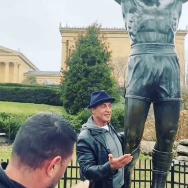 Sylvester Stallone surprised high school students at ‘Rocky’ statue
