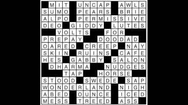 Metro Crossword Puzzle Answers for August 13, 2018