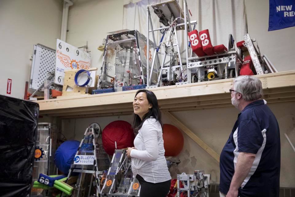 Priscilla Chan stopped by Quincy High School on Tuesday. Photo: Facebook/Priscilla Chan