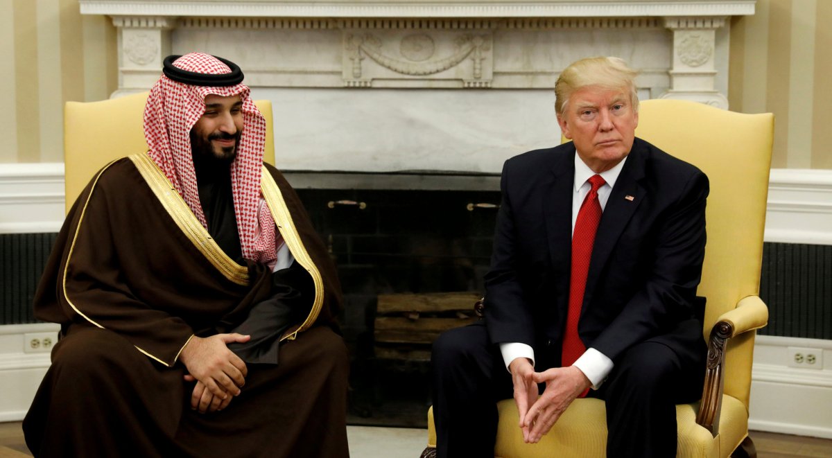 U.S. President Donald Trump meets with Saudi Deputy Crown Prince and Minister of Defense Mohammed bin Salman