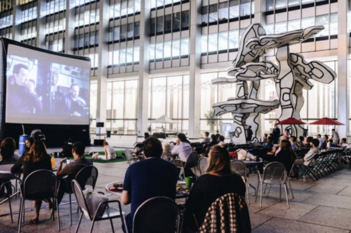 28 Liberty in the Financial District kicks off its 'Throwback Thursday' summer movie nights with 'Back to the Future.'