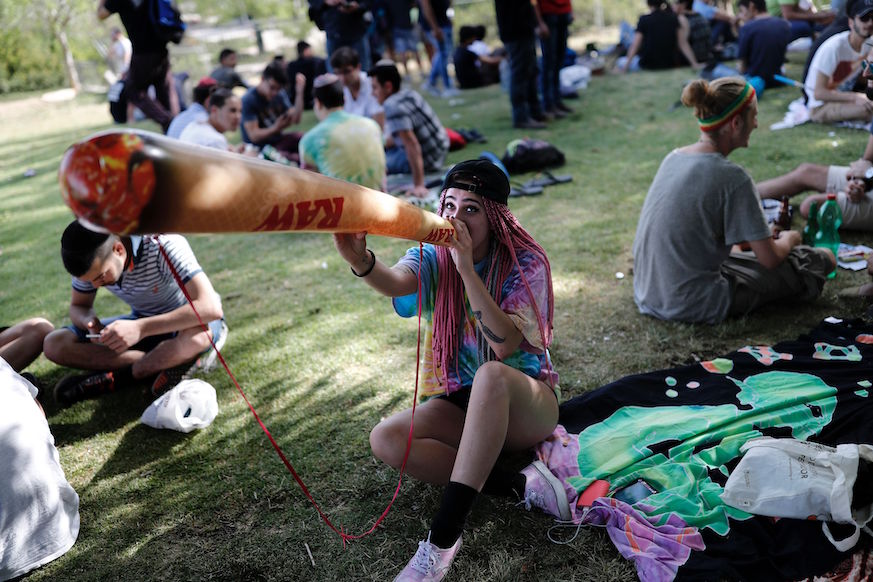 Advocates take part in a 420 event in Israel.