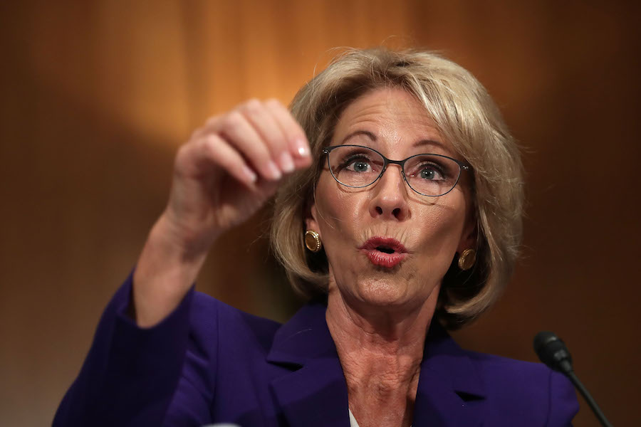 Betsy DeVos revokes policy on campus sexual assault investigations