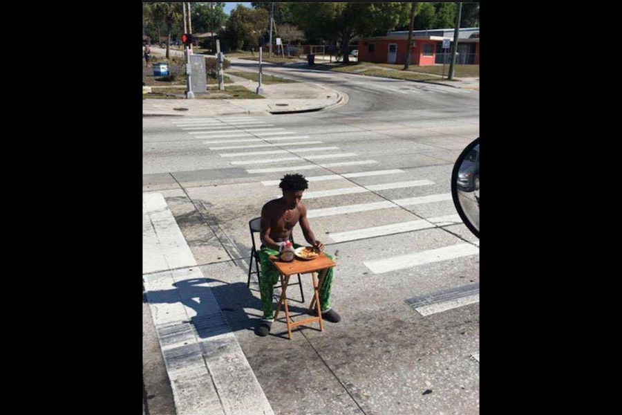Florida man arrested for eating pancakes in the middle of the road