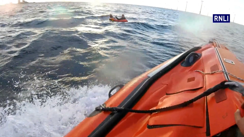 Man rescued in toy dinghy one mile off English coast
