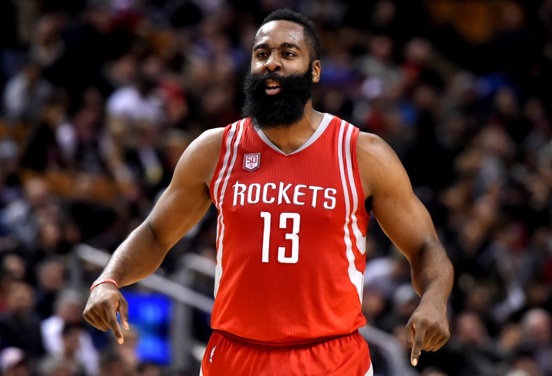 Harden triple-double lifts Rockets to 8th in row