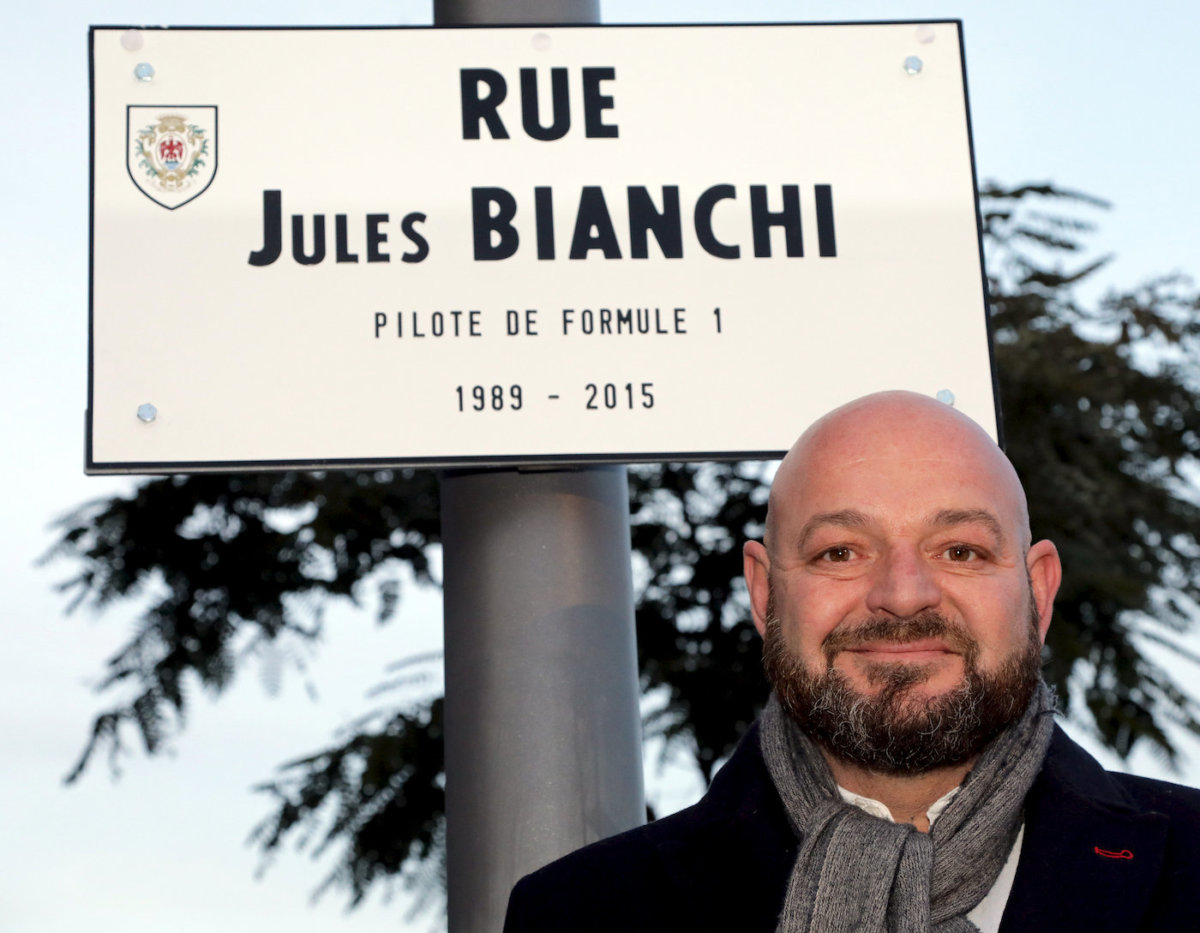 Motor racing-Nice names a street after late F1 driver Bianchi