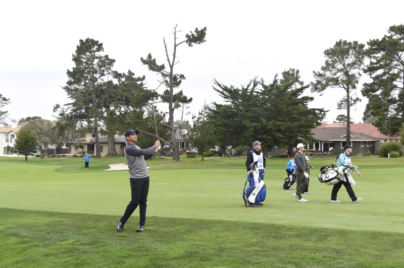 Day two behind early leaders at weather-hit Pebble Beach