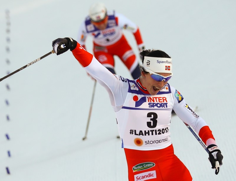 Bjoergen grabs gold as Norway sweep medals in women’s 30km