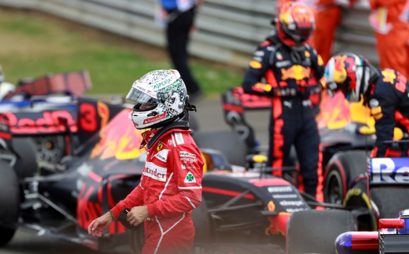 Motor racing: Slow puncture caused Vettel’s Silverstone blowout