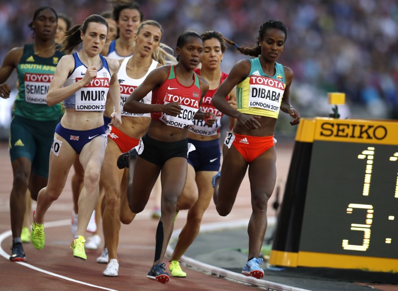 Dibaba squeezes into 1500m final, Kipyegon fastest