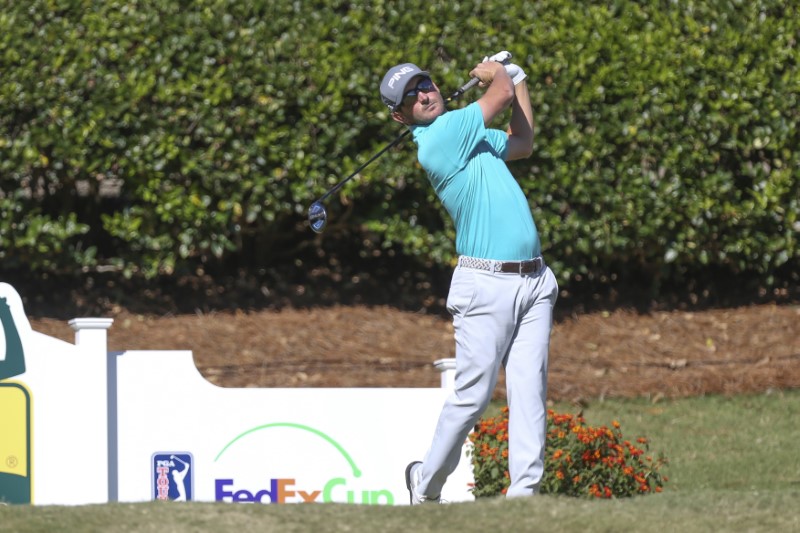Golf: Landry hooks record, ties for first-round lead in Mississippi