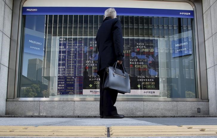 Asia shares take a time out, Brent breaks above $65