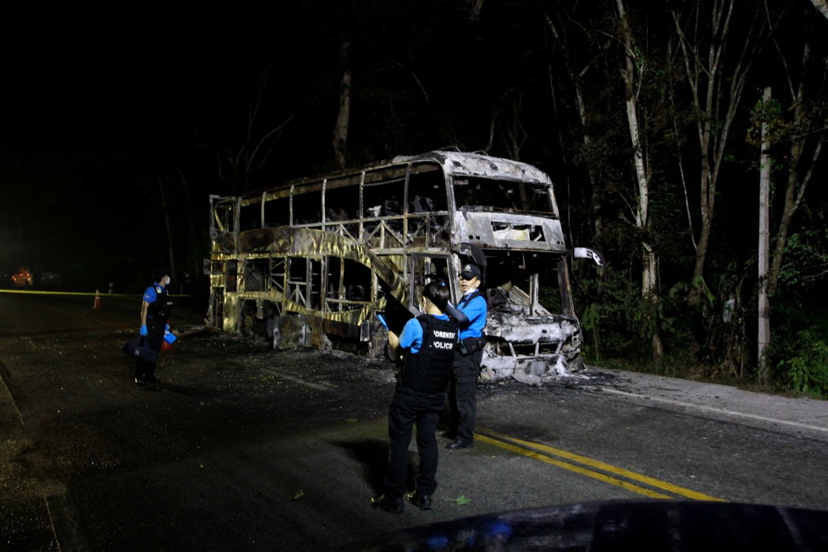 Insurgents burn bus in southern Thailand
