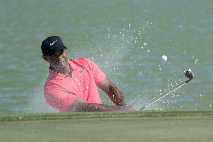 Confident Tiger Woods plays practice round ahead of comeback