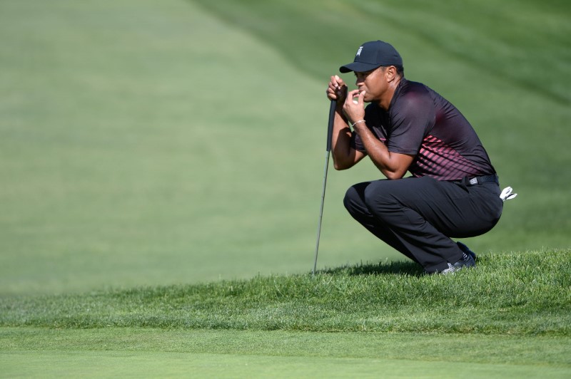 Tiger Woods starts slowly in PGA Tour comeback at Torrey Pines