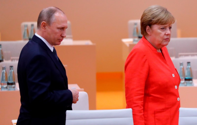 Merkel’s tougher Russia stance meets resistance in Germany