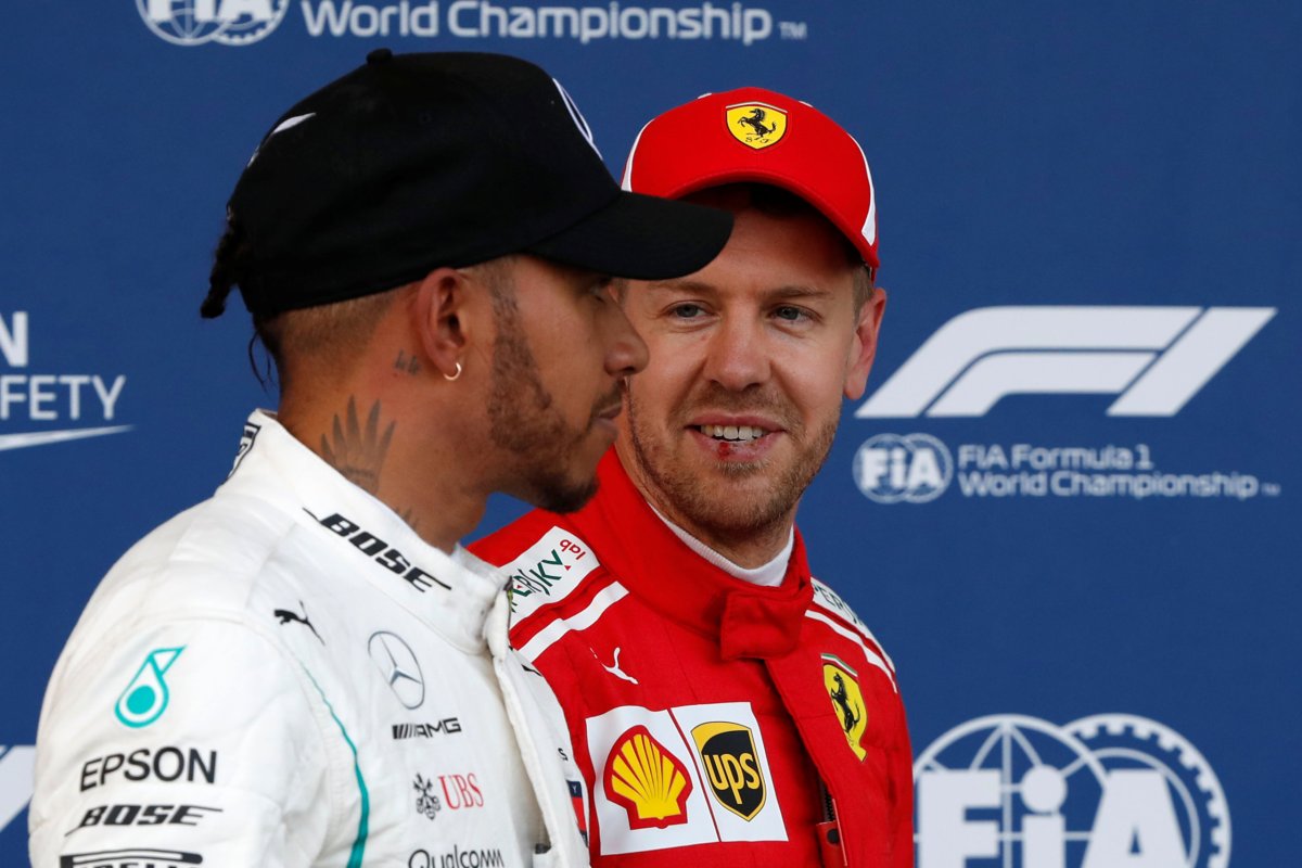 Vettel beats Hamilton to pole hat-trick in Baku