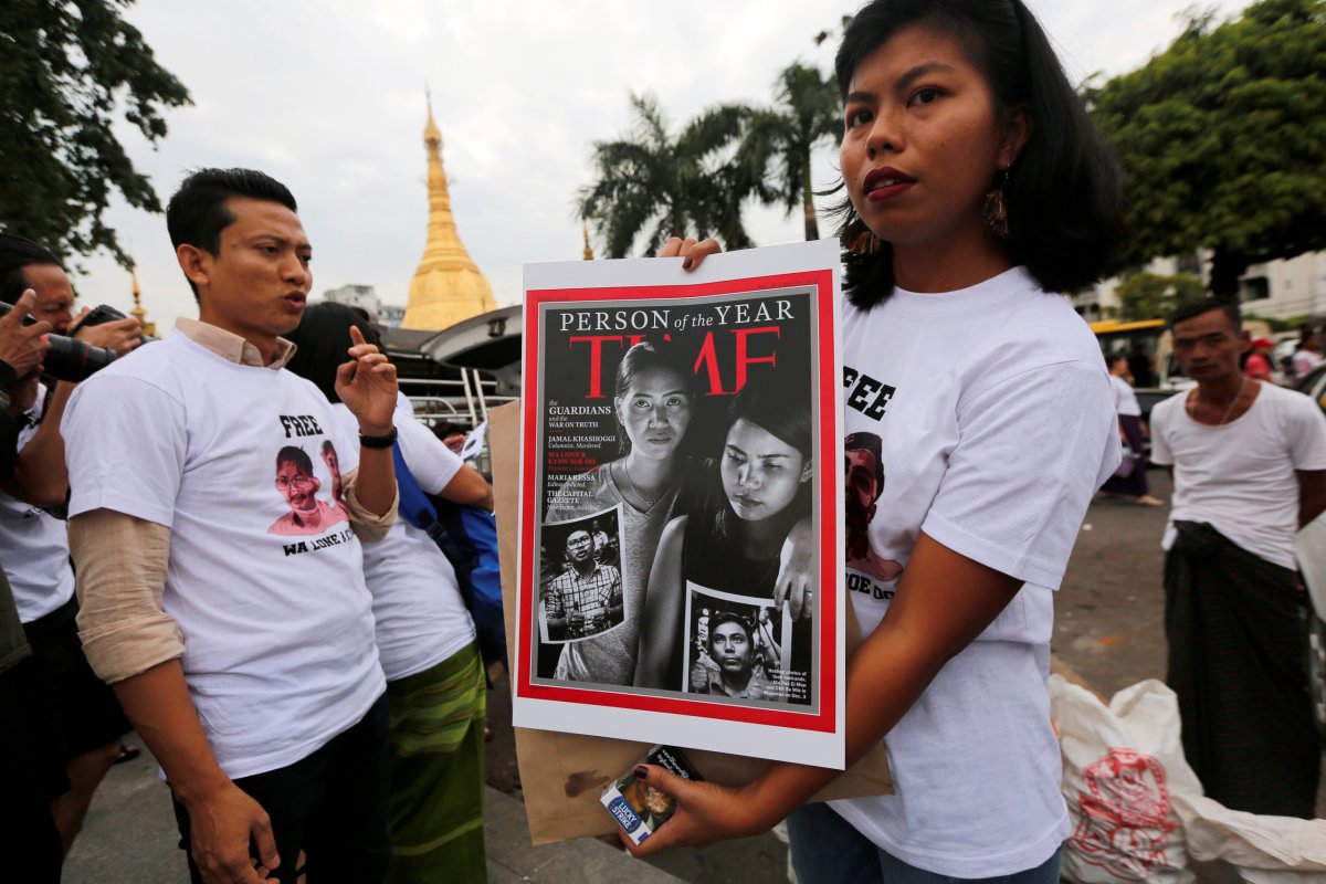 Myanmar activists stage rally on anniversary of Reuters reporters’ arrest