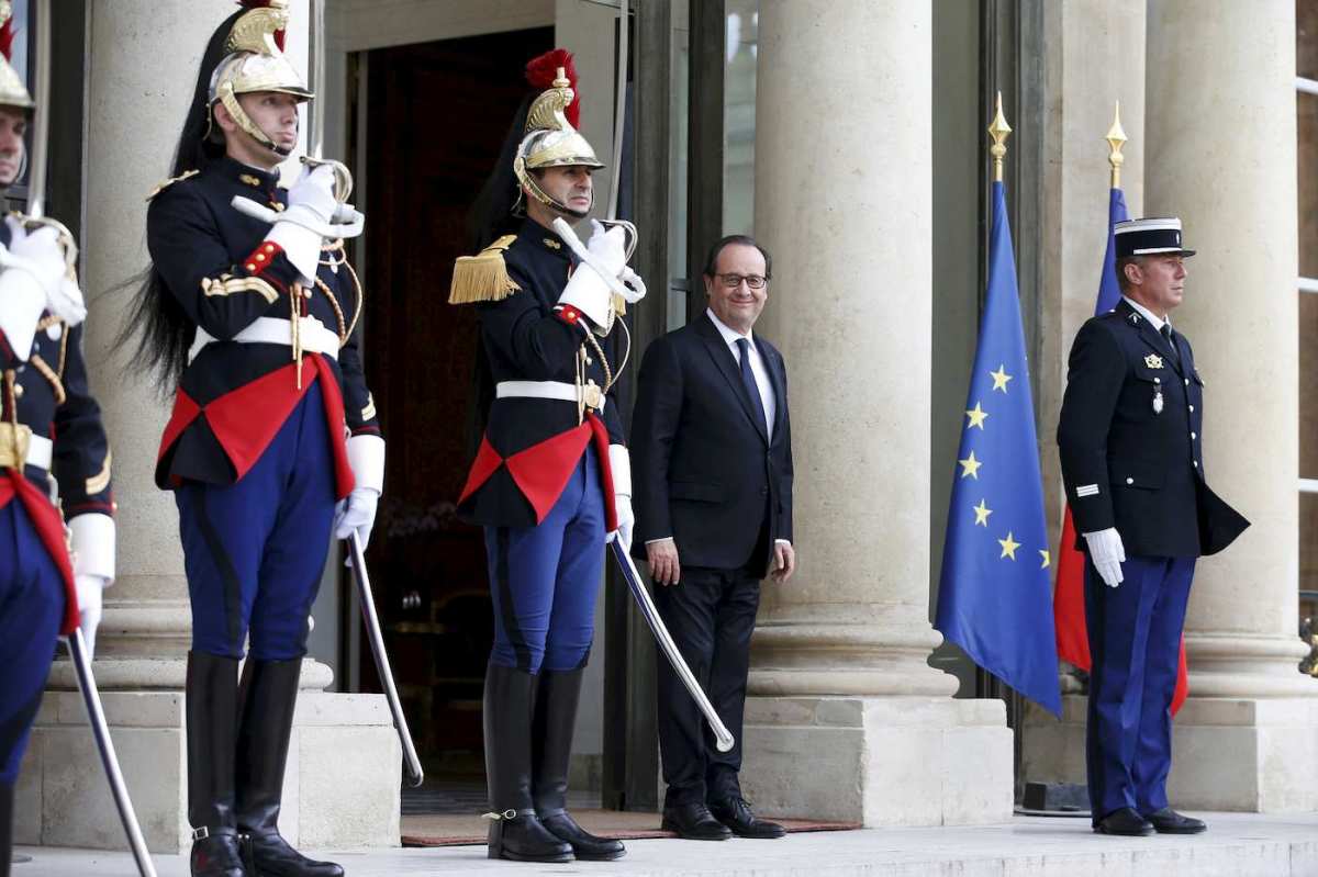 France’s Hollande defends record on jobs, security as elections loom
