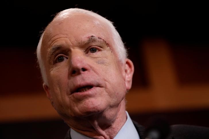 U.S. Senator McCain says facing ‘very vicious form of cancer’