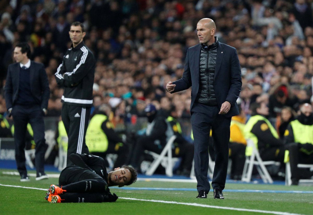 Soccer: Zidane hopes Neymar overcomes injury to face Real