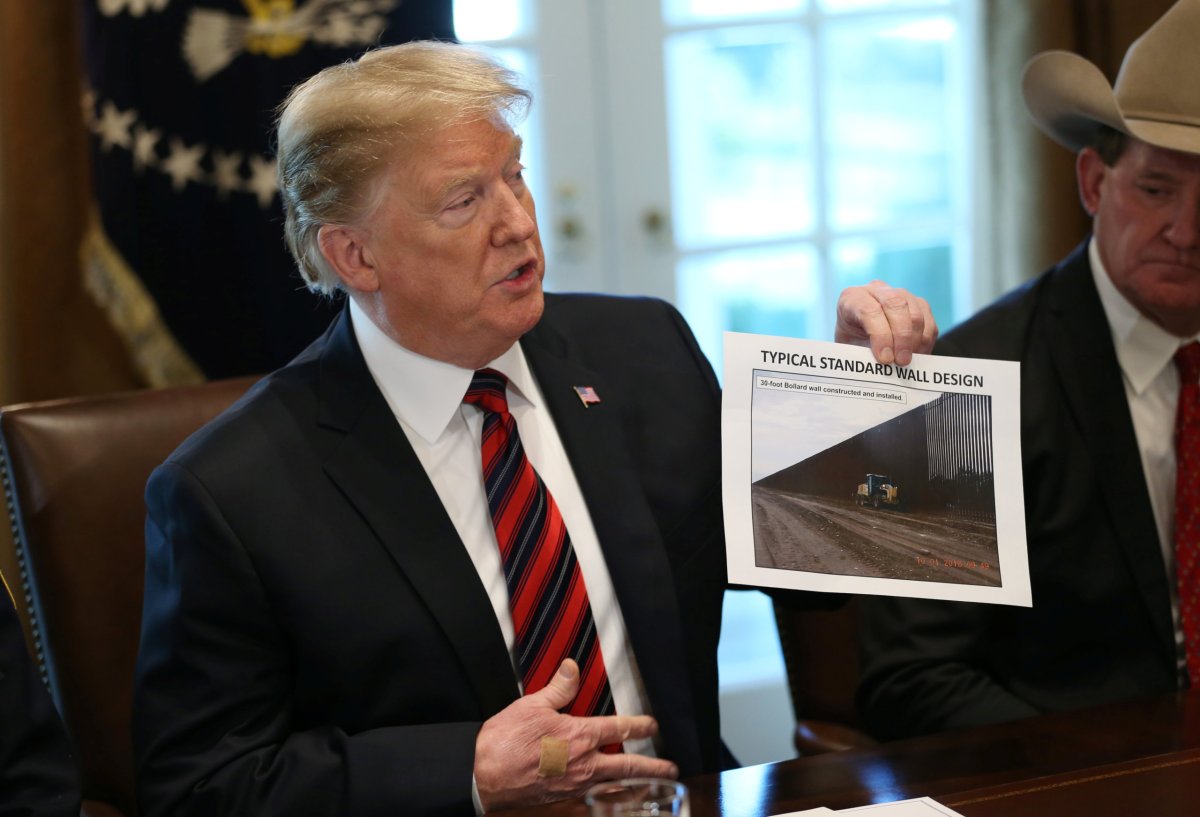 Trump says not in a rush to declare emergency in border wall fight