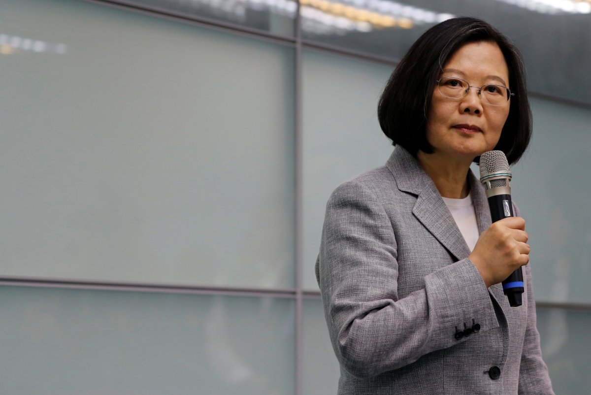 Taiwan’s leader says Chinese drills a threat but not intimidated