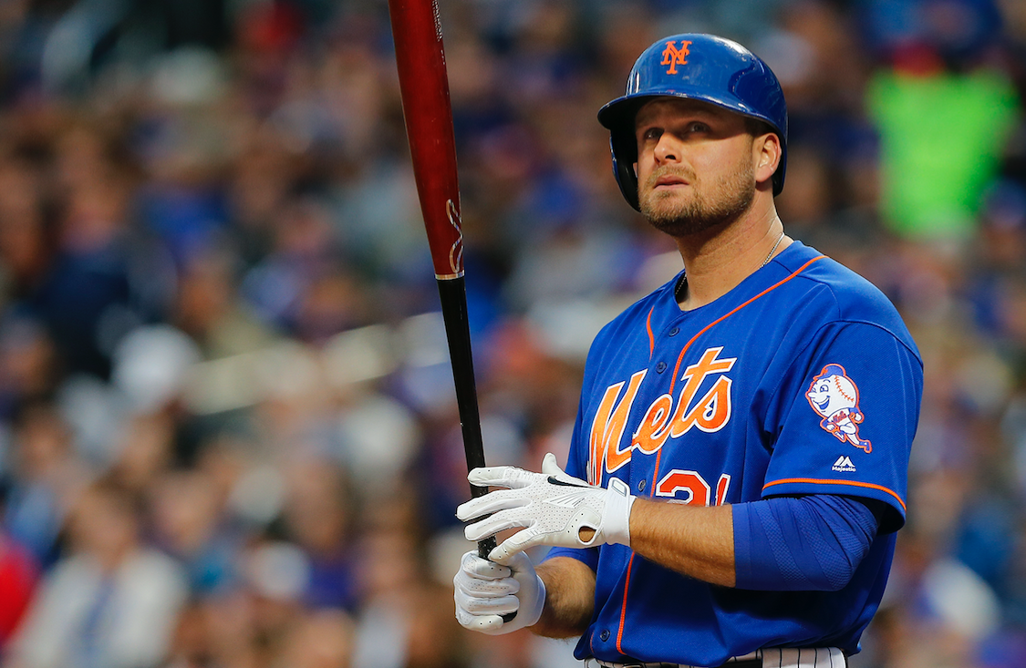 Lucas Duda prepares for an at-bat during a 2016 game. (Getty Images)