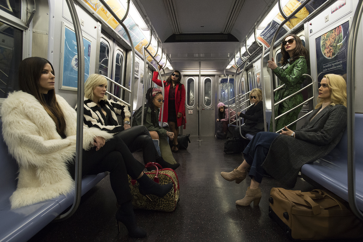 See the all female cast of ‘Ocean’s Eight’ ride the subway