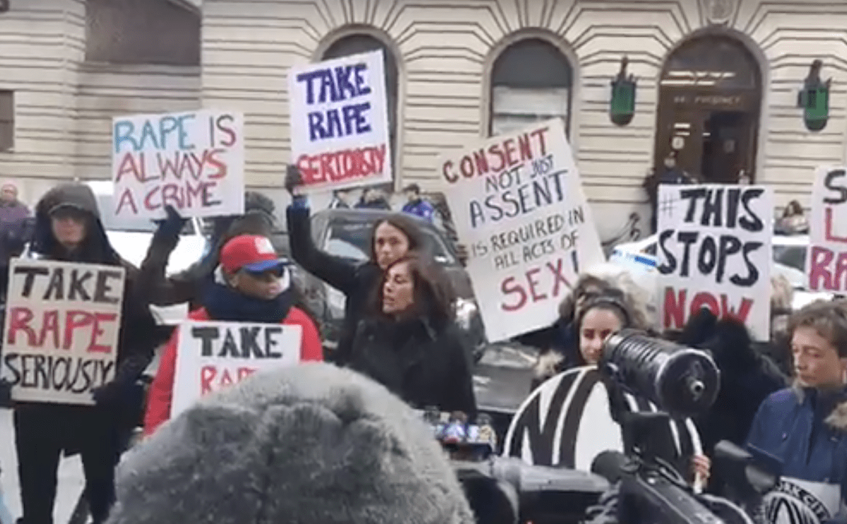 Activists protest NYPD captain’s dismissive comments on acquaintance rape: