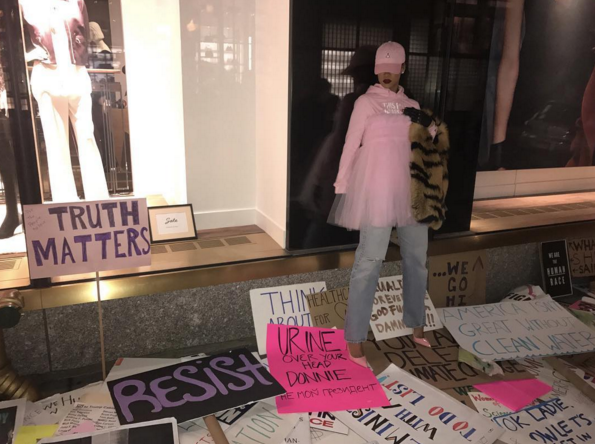 Rihanna protested at Trump Tower in style