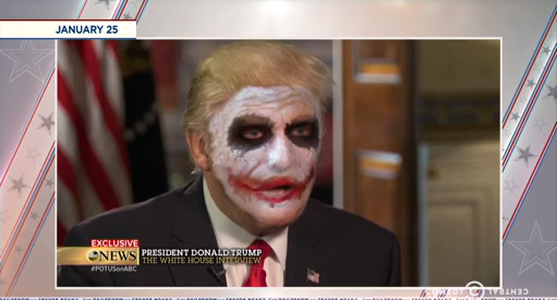 WATCH: Trump reimagined as cartoon super villains during ABC News interview