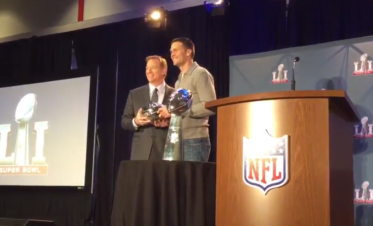 Watch Roger Goodell hand Tom Brady the Super Bowl MVP trophy