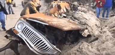WATCH: Jeep removed from Cape Cod sand after 40 years