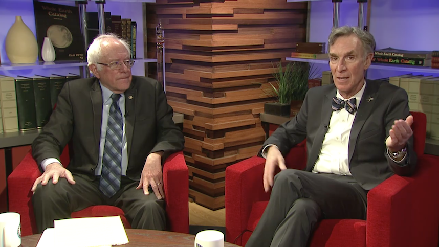 WATCH: Bernie Sanders and Bill Nye chat climate change