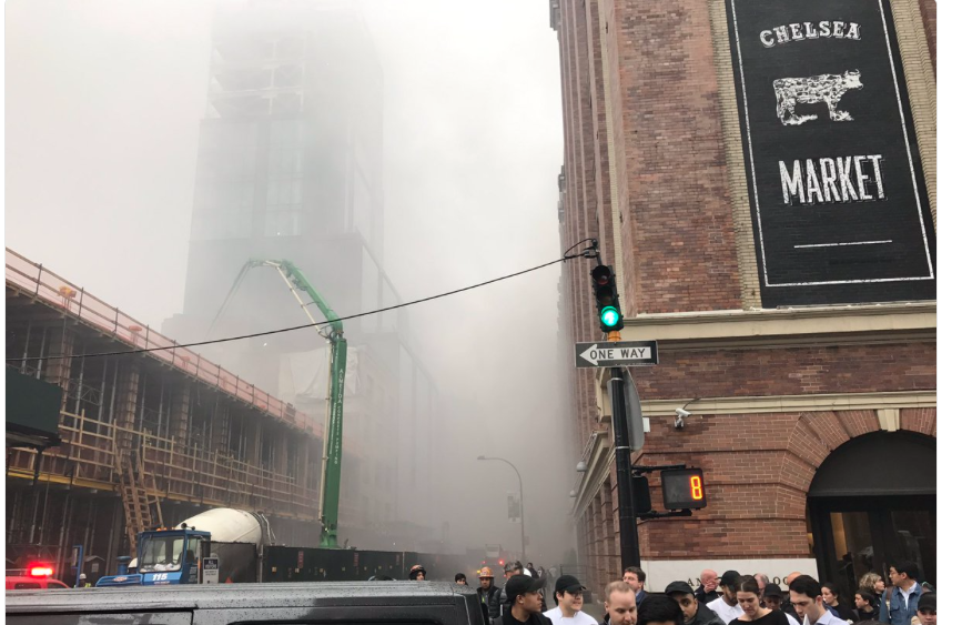 Chelsea Market evacuated for roof fire