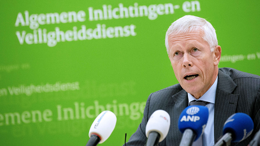 Rob Bertholee, head of the General Intelligence and Security Service of the Netherlands