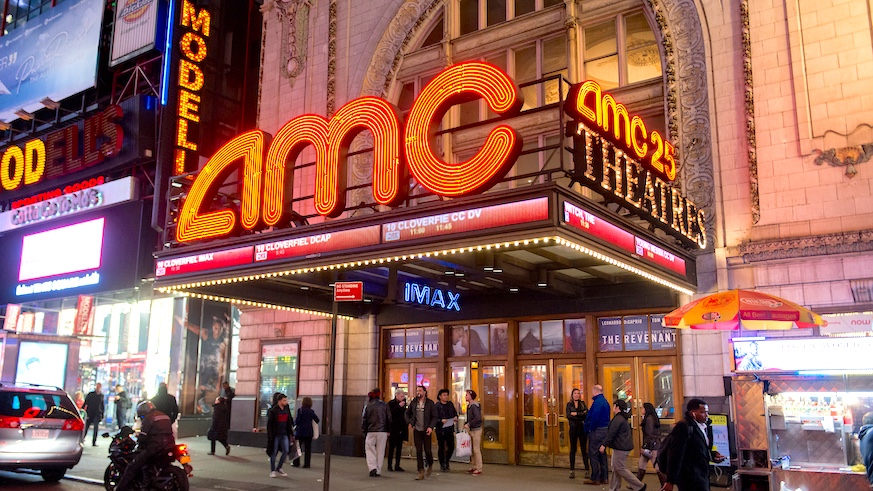 AMC Times Square was recently blocked on the Moviepass app after AMC's chairman maligned the unlimited ticket subscription service. Credit: Getty Images