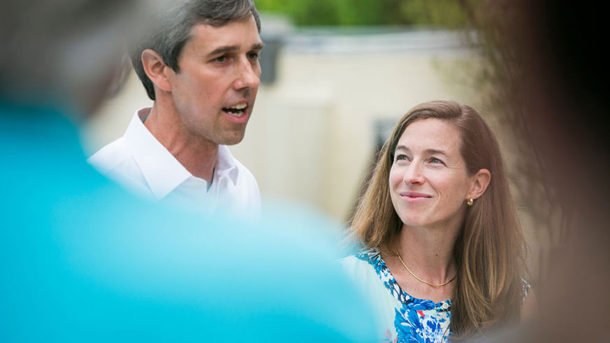 Beto O'Rourke and Amy Hoover Sanders