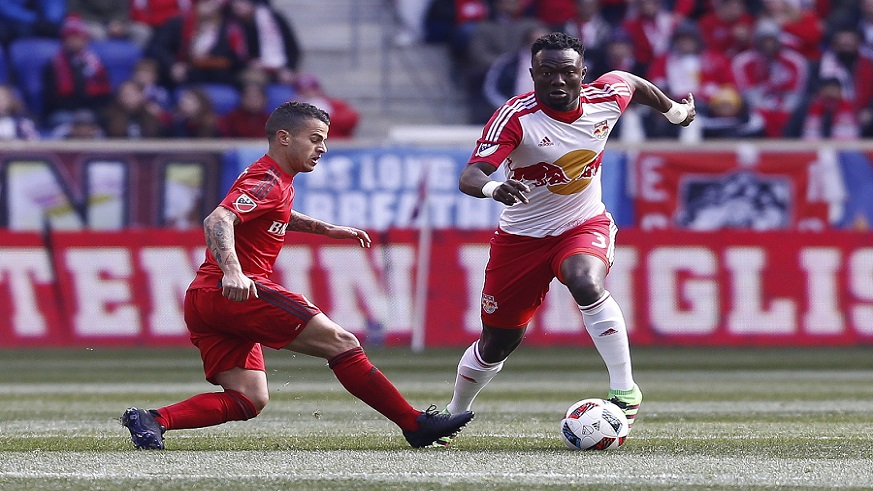 New York Red Bulls defender Gideon Baah during a 2016 match against Toronto FC. (Photo: Getty Images)
