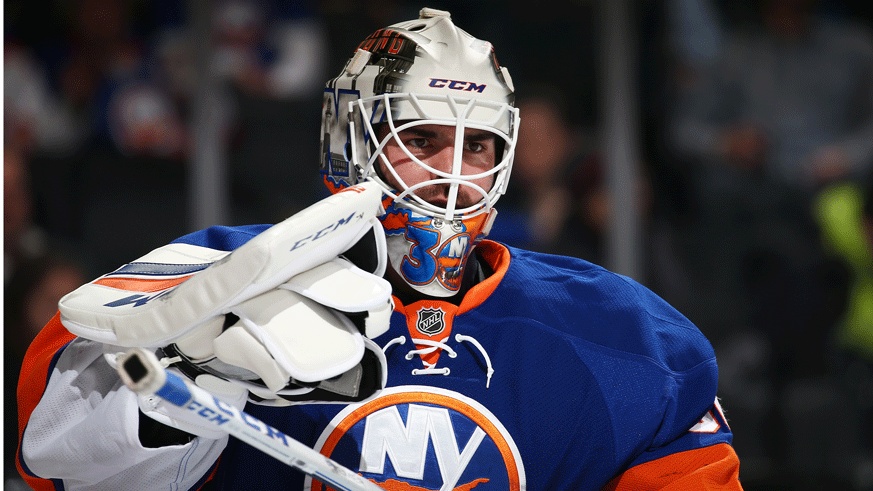 New York Islanders goalie JF Berube. (Photo: Getty Images)