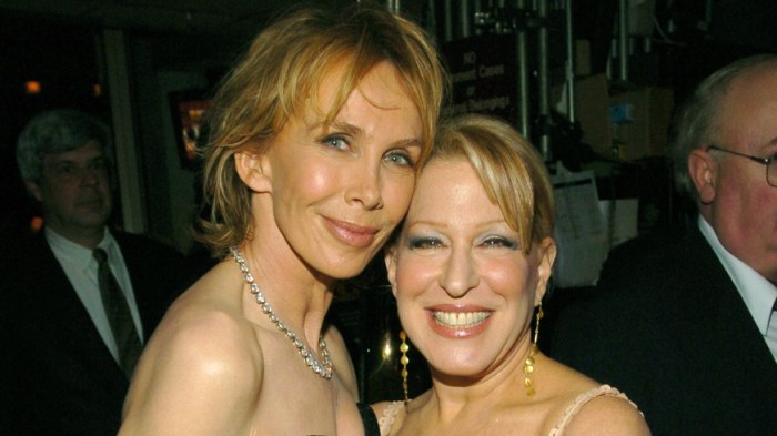 Trudie Styler and Bette Midler