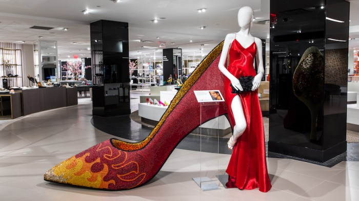 Bloomingdale's new shoe department includes a whole wardrobe of giant stilettos. Credit: Provided