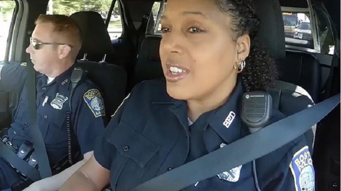 Boston Police officers Cop Pool Karaoke