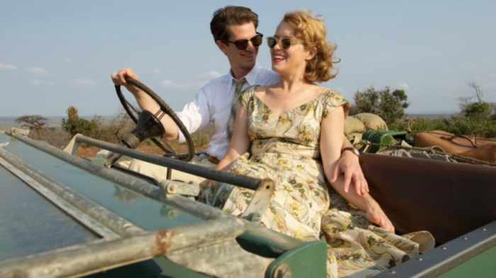 Andrew Garfield and Claire Foy star as Robin and Diana Cavendish in BREATHE