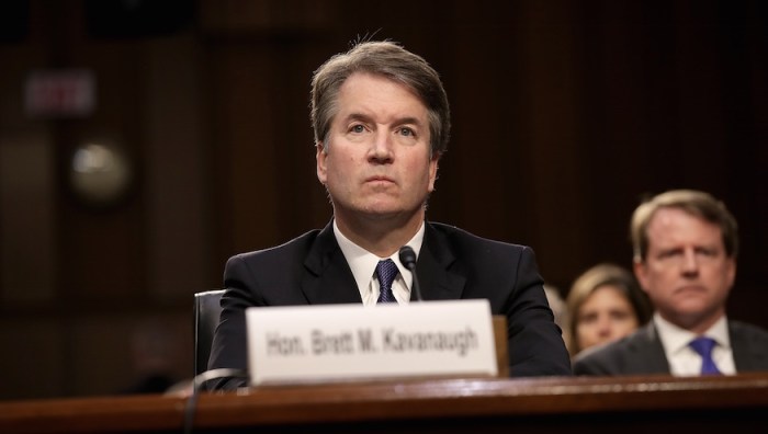 Supreme Court nominee Judge Brett Kavanaugh appears before the Senate Judiciary Committee during his Supreme Court confirmation hearing on Sept. 4. Photo: Getty Images